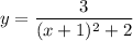 y = \dfrac3{(x+1)^2+2}