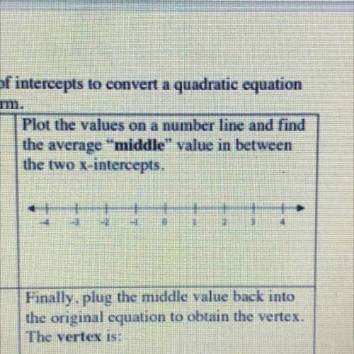 The quadratic equation is

y = x^2 - 4x -5 
how do i find the vertex and do the number line ?
