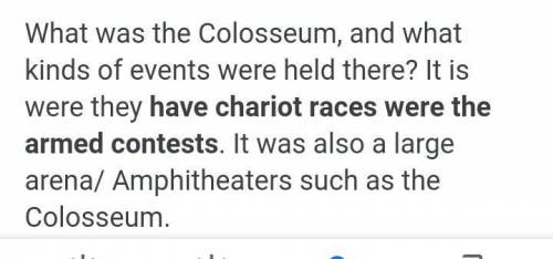 What was the colosseum And what kinds of events were held there