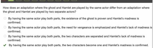 How does an adaptation where the ghost and Hamlet are played by the same actor differ from an adapt