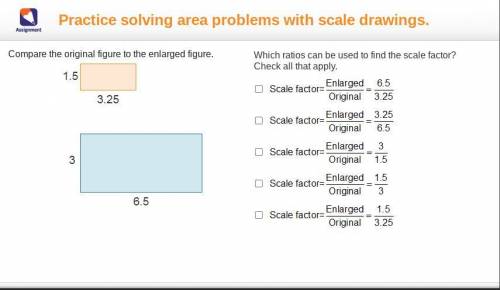 Which ratios can be used to solve the scale factor? (pls help)
