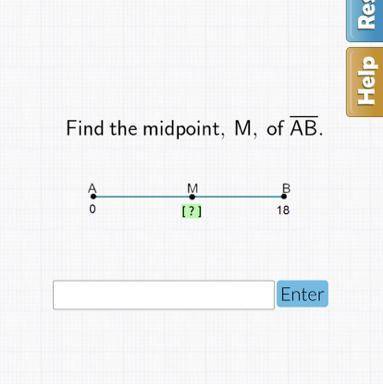Find the midpoint of M of AB