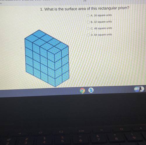 1. What is the surface area of this rectangular prism?