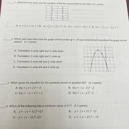 Please help me solve and answer questions 1-5!!