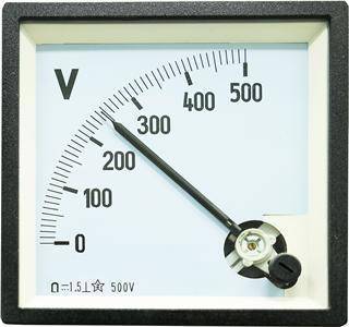 A: What is the smallest increment on the voltmeter?

B: What is the uncertainty?
Select two answer