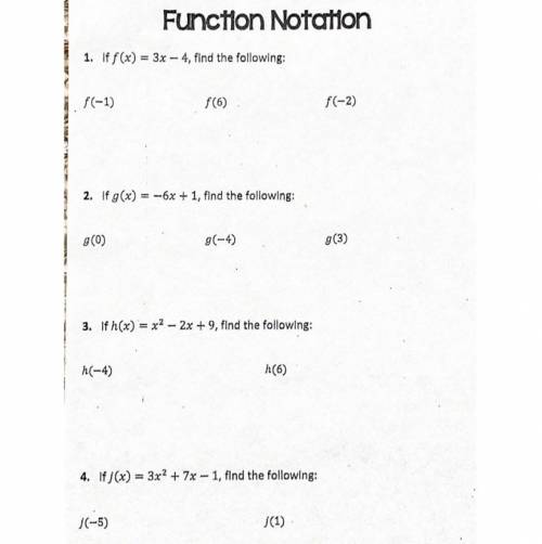 Please help with function notations