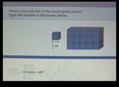 Help ASAP) What is the volume of the rectangular prism? Type the answer in the boxes below. Will Ma
