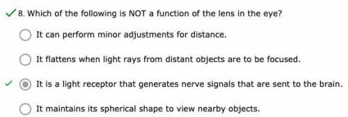 Which of the following is NOT a function of the lens in the eye?
pls pst