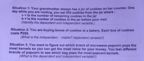 Enrichment Activity 2: Identify the Dependent and Independent Variables

1.In a short bondpaper,dr