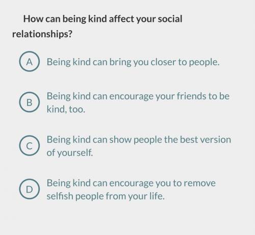 Kindness being according to science.