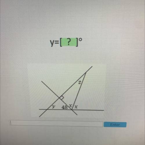 Y=[ ? ]°
what’s y equal