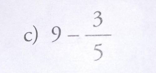 Solve the following whole number is 9- 3 upon 5