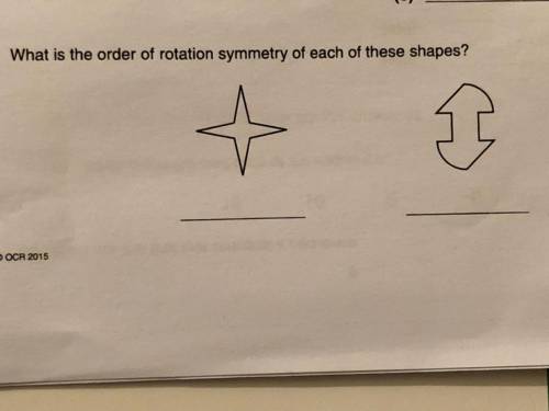 What is the order of rotation symmetry of these shapes?????