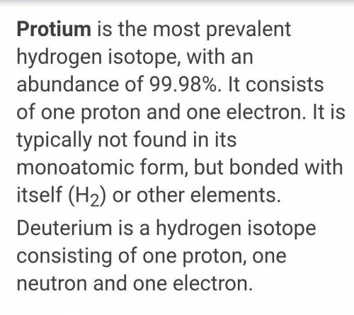 Hydrogen exists in three isotopes, H1, H2, and H3. the average atomic mass of hydron is 1.008 amu. w