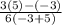 \frac{3(5)-(-3)}{6(-3+5)}