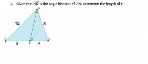 Given that is the angle bisector of