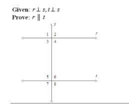 Write a paragraph proof of theorem 3-8: in a plane, if two lines are perpendicular to the same line