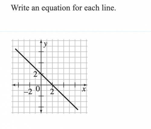 Write an equation for each line
