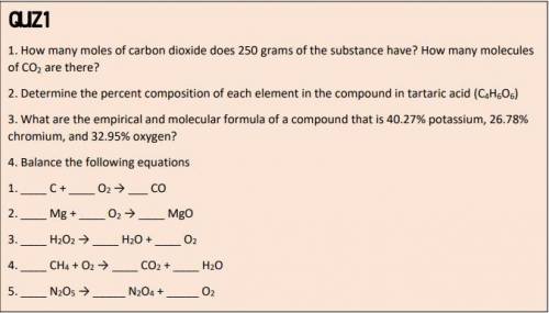 STEM 11

1.How many moles of carbon dioxide does 250 grams of the substance have? How many molecul