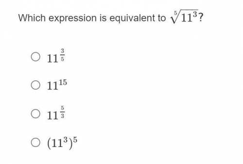 Plz Help!! Which expression is equivalent to... (see image)