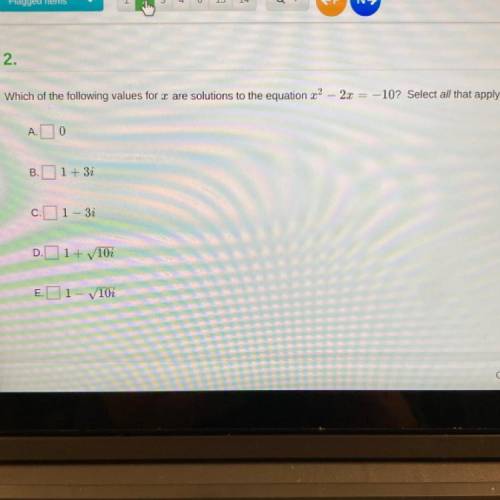 Please help! asap multiple choice algebra 2