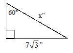 Find the length of x exactly.