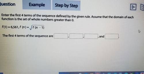Enter the first 4 terms of the sequence defined by the given rule. Assume that the domain of each f