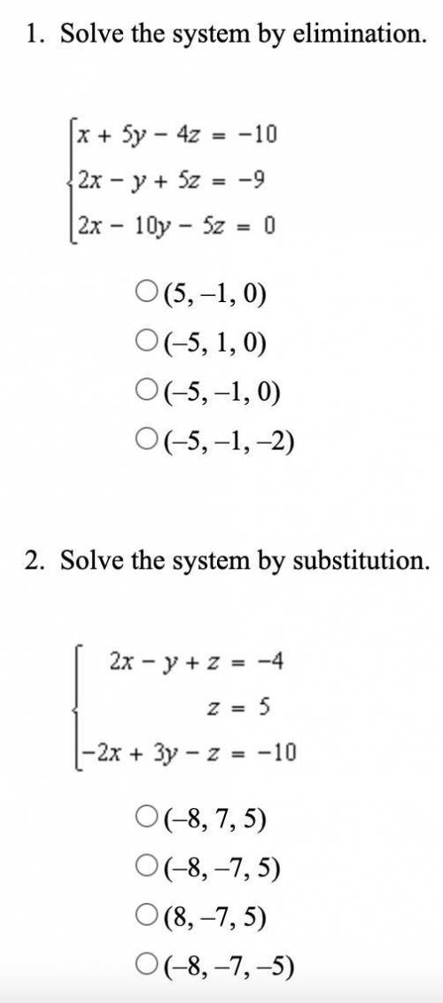 I inserted a picture of two questions. it would help if you explain how to get the answers.