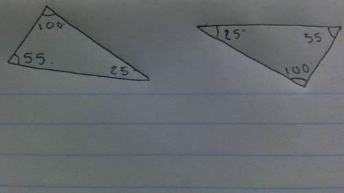 True of false the triangles shown below must congruent.