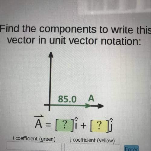 Physics: Find the components to write this vector notation. How do I solve this and what’s the answ