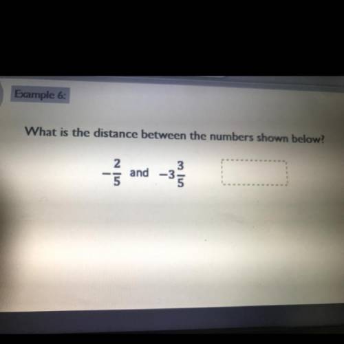 What is the distance between -2/5 and -3 and 3/5?