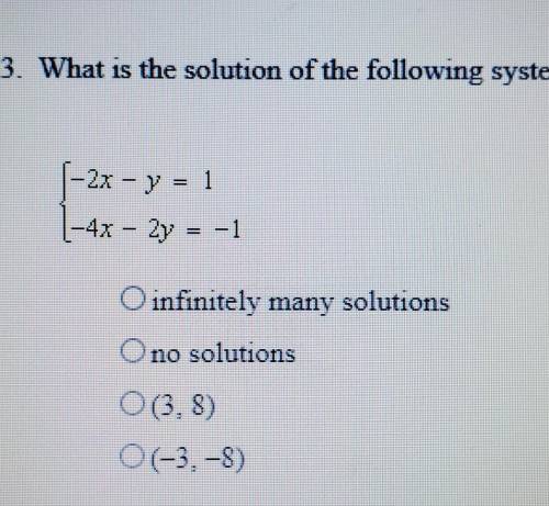 I find x = 3/8 and y = -7/4. but is it infinitely many solutions?
