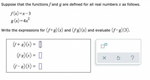 Suppose that the functions F and G are defined for all real numbers X as follows.
