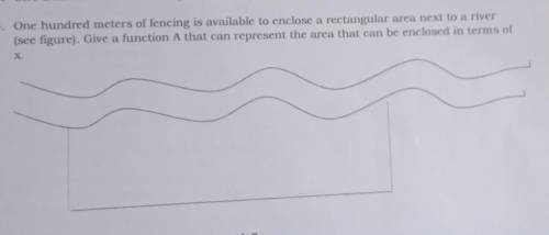 HELP ME IN MY MATH QUESTION PLEASE(ᗒᗣᗕ)՞

1. One hundred meters of fencing is available to inclose