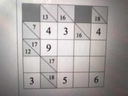 The rules for cross sums is to No number may appear more than once in any consecutive

boxes.
Figu