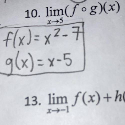 The ones in the box is the functions to solve for 10. Please help, I’m confused