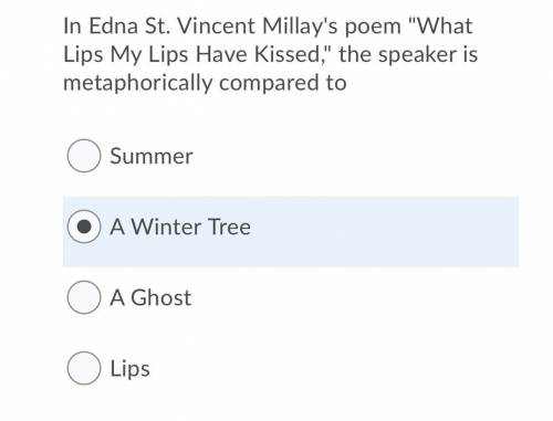 Is this correct? In Edna St. Vincent Millay's poem What Lips My Lips Have Kissed, the speaker is
