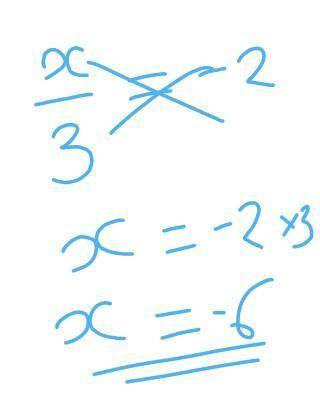 What divided by 3 equals -2