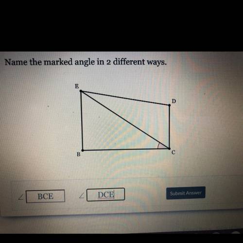 What are the marked angles? Are they BCE and DCE?