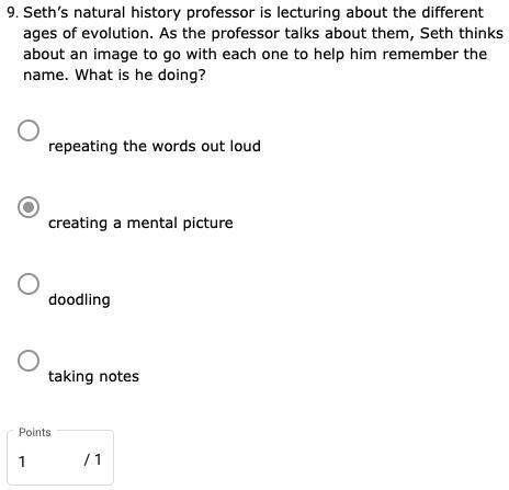 Seth’s natural history professor is lecturing about the different ages of evolution. As the profess