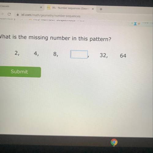 What is the missing number in this pattern