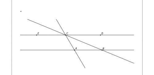 In this diagram, lines AB and CD are parallel. Angle ABC measures ∘35 and angles BAC measures ∘115