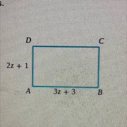 “the perimeter of the rectangle below is 58 units. find the length of side AB. write your answer wi