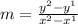 m =  \frac{y { }^{2}  - y {}^{1} }{x { }^{2 }  - x {}^{1 } }