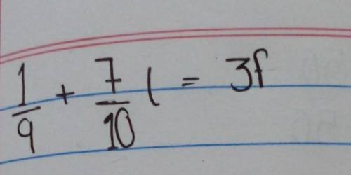 Solve the following equation
