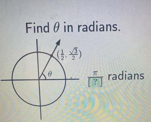 Find o in radians.
(15)
ө
T
radians
?
Enter