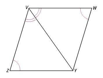 Write a congruence statement for the pair of triangles shown.