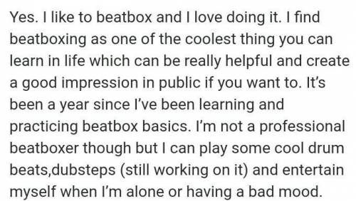 DOES ANYONE LIKE BEATBOXING?