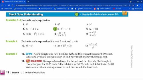 I need help on these 14 problems and I'm struggling this is 8th-grade math Please show WORK for the