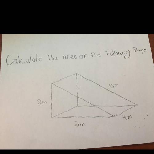 Calculate the area of this shape